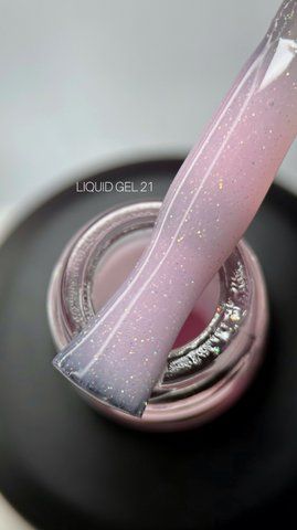 Рідкий гель Saga Professional Liquid Gel 21. рожевий із шимером. 15 мл Рідкий гель Saga Professional Liquid Gel 21. рожевий із шимером. 15 мл фото