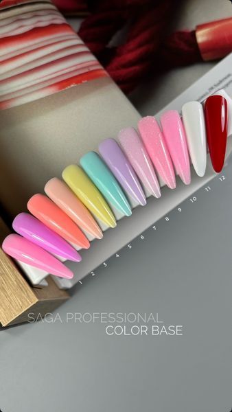 SAGA professional COLOR BASE з пензликом 01 (світло-рожевий), 10 мл SAGA professional COLOR BASE з пензликом 01 (світло-рожевий), 10 мл фото