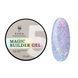 Гель для нарощування Saga Professional Magic Builder Gel 05. бузково-блакитний з кольоровими пластівцями поталі. 15 мл  фото 1