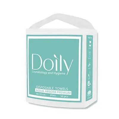 Рушники в пачці "Doily" 40&times;70 см (50 шт) зі спанлейсу, гладка текстура Рушники в пачці "Doily" 40&times;70 см (50 шт) зі спанлейсу, гладка текстура фото