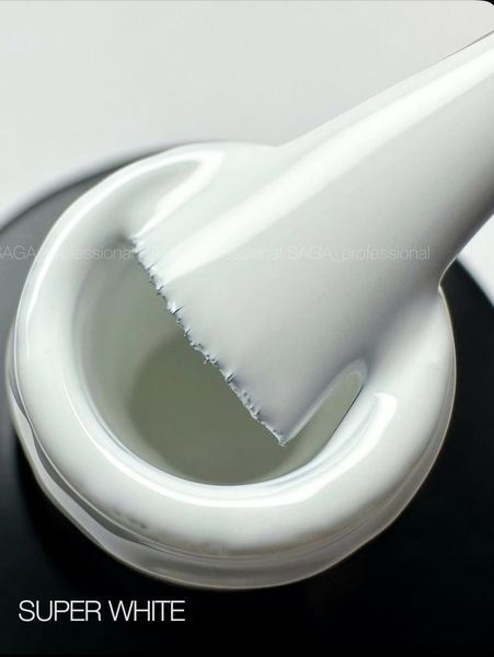 Білий гель-лак для френчу Saga Super White Білий гель-лак для френчу Saga Super White фото