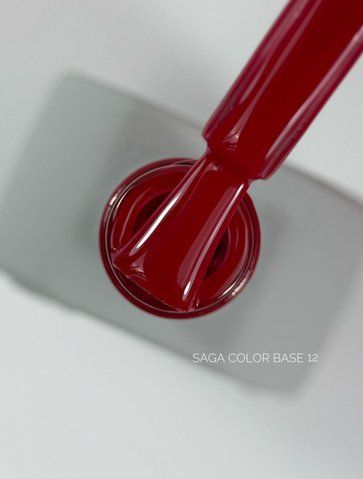SAGA professional COLOR BASE з пензликом 12 (червоний), 10 мл фото