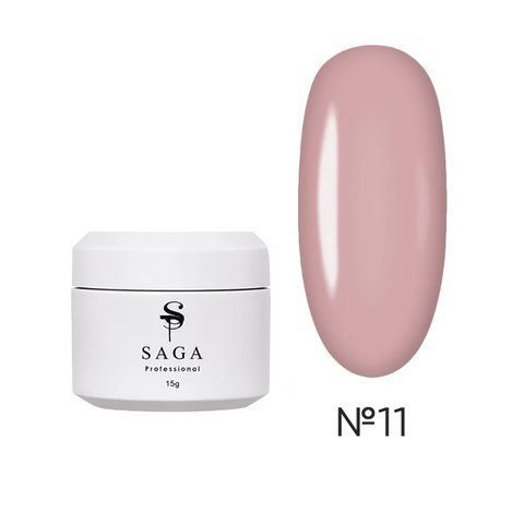 Гель для нарощування SAGA Professional Builder Gel Veil Summer пудровий №11 15 мл Гель для нарощування SAGA Professional Builder Gel Veil Summer пудровий №11 15 мл фото