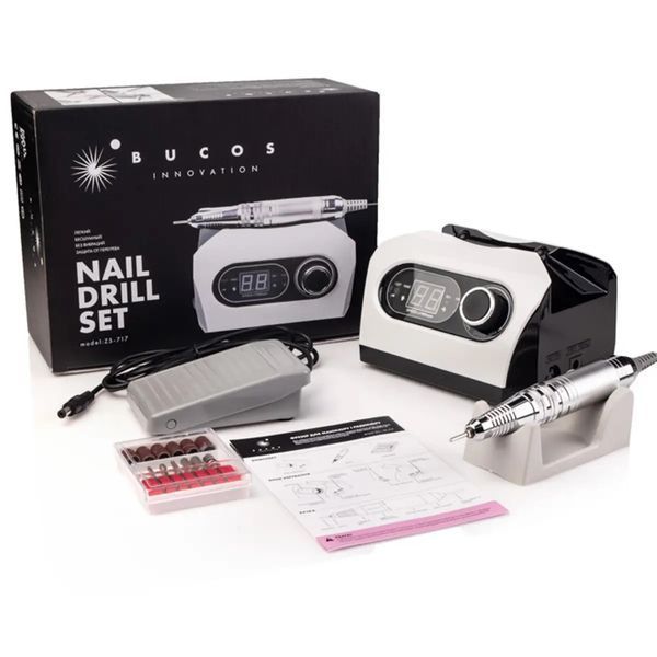 Фрезер для манікюру Bucos Nail Drill ZS-717 PRO WHITE 65 Ват, 35 000 об Фрезер для манікюру Bucos Nail Drill ZS-717 PRO WHITE 65 Ват, 35 000 об фото