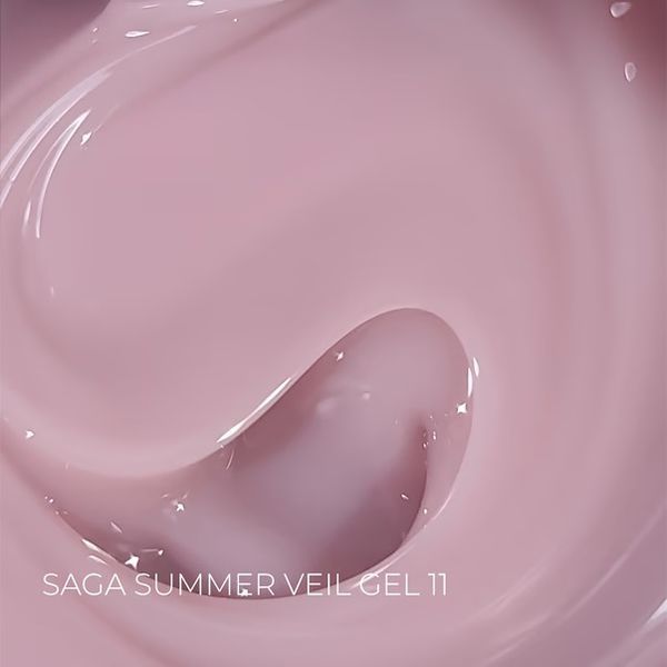 Гель для нарощування SAGA Professional Builder Gel Veil Summer пудровий №11 15 мл Гель для нарощування SAGA Professional Builder Gel Veil Summer пудровий №11 15 мл фото