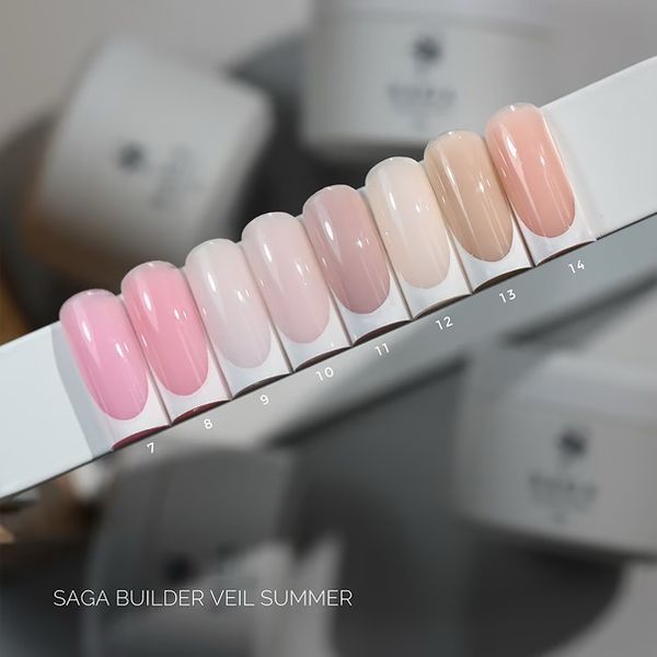 Гель для нарощування SAGA Professional Builder Gel Veil Summer пудровий №11 15 мл Гель для нарощування SAGA Professional Builder Gel Veil Summer пудровий №11 15 мл фото