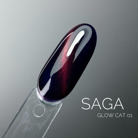 Гель-лак котяче око Saga Glow 01, 10 мл Гель-лак котяче око Saga Glow 01, 10 мл фото