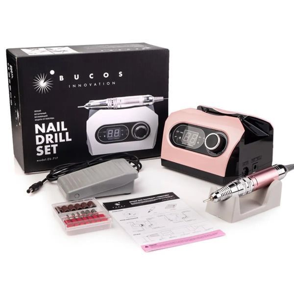 Фрезер для манікюру Bucos Nail Drill ZS-717 PRO PINK 65 Ватів, 35 000 об фото