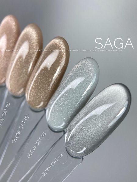 Гель-лак котяче око Saga Glow 03 10 мл фото