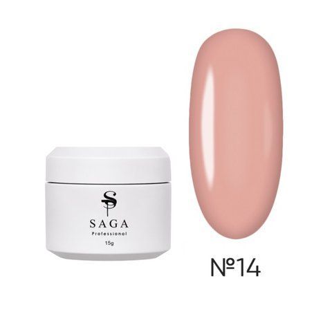 Гель для нарощування SAGA Professional Builder Gel Veil Summer персиковий №14 15 мл Гель для нарощування SAGA Professional Builder Gel Veil Summer персиковий №14 15 мл фото