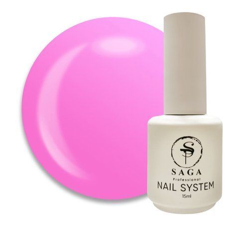 SAGA Liquid Gel №37 Гель для нарощування цукерково-рожевий, 15 мл Рідкий гель Saga Professional Liquid Gel 37 цукерково-рожевий 15 мл фото