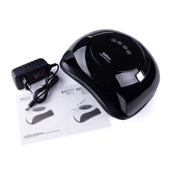 ЛАМПА ДЛЯ МАНІКЮРУ UV/LED SUN BQ-5T BLACK 120W фото
