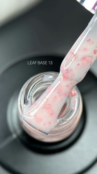 SAGA professional LEAF BASE 13 (молочно-рожевий з рожевою поталлю), 9 мл SAGA professional LEAF BASE 13 (молочно-рожевий з рожевою поталлю), 9 мл фото