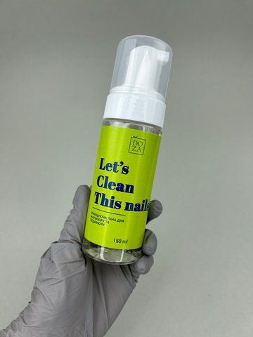 Очищуюча піна фотошоп для манікюру та педикюру Nail Doza Let's clean this nails 150 мл Очищувальна піна для манікюру та педикюру Nail Doza Let's clean this nails 150 мл фото
