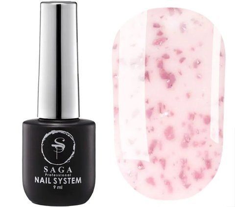 SAGA professional LEAF BASE 13 (молочно-рожевий з рожевою поталлю), 9 мл SAGA professional LEAF BASE 13 (молочно-рожевий з рожевою поталлю), 9 мл фото
