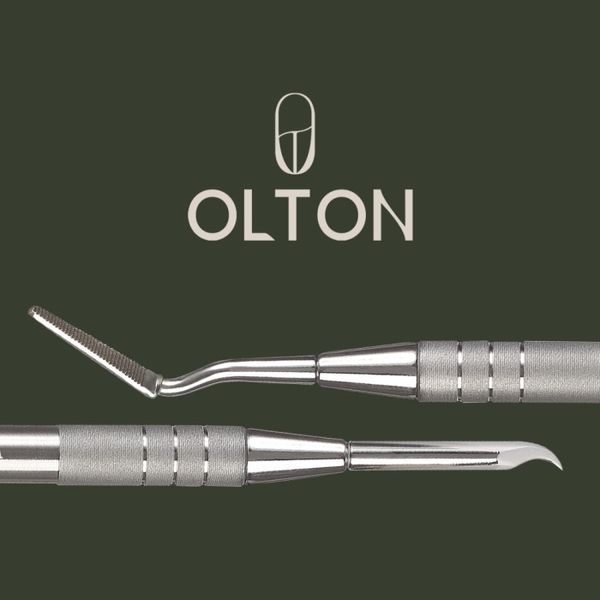 Лопатка педикюрна Olton (рашпіль + кіготь) Лопатка педикюрна Olton (рашпіль + кіготь) фото