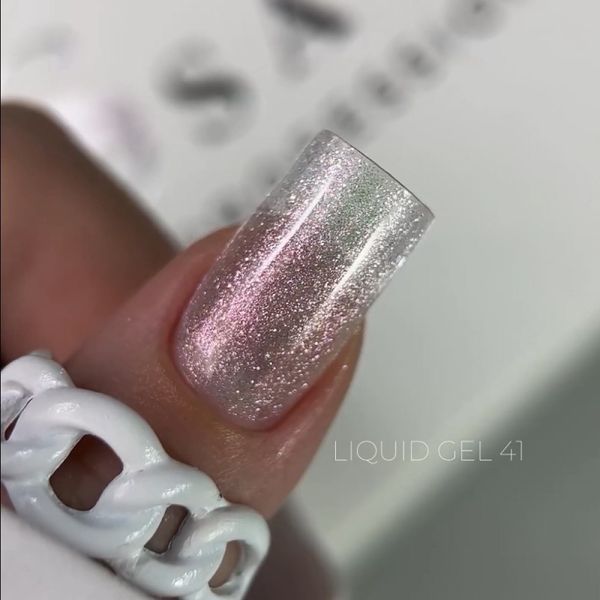 Рідкий гель Saga Professional Liquid Gel 41 м&rsquo;який рожевий з блискітками та шимером 15 мл Рідкий гель Saga Professional Liquid Gel 41 м&rsquo;який рожевий з блискітками та шимером 15 мл  Рідкий гель Saga Professional Liquid Gel 41 м&rsquo;який рожевий з блискітками та шимером 15 мл  фото