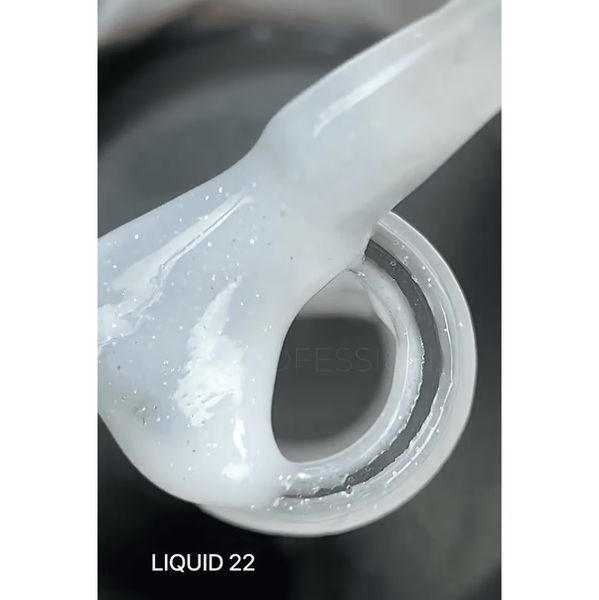 SAGA Professional LIQUID GEL №22 Гель для наращивания молочный 15 мл Рідкий гель Saga Professional Liquid Gel 22. молочний із шимером. 15 мл  фото