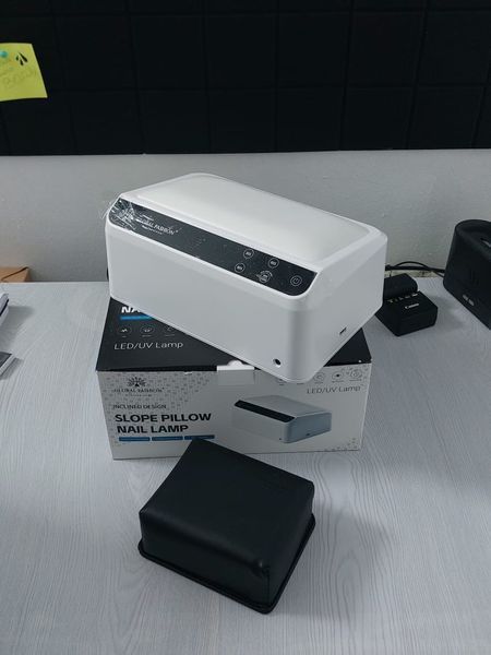 Лампа-підлокітник для нігтів LED/UV, L-1005, 120W Global Fashion, з подушкою-підлокітником, white Лампа для нігтів LED/UV, L-1005, 120W Global Fashion, з подушкою-підлокітником, white фото