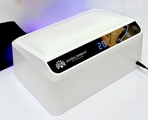 Лампа-підлокітник для нігтів LED/UV, L-1005, 120W Global Fashion, з подушкою-підлокітником, white Лампа для нігтів LED/UV, L-1005, 120W Global Fashion, з подушкою-підлокітником, white фото