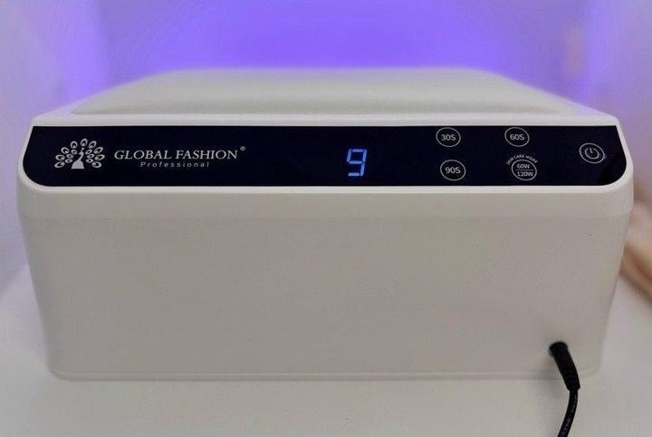 Лампа-підлокітник для нігтів LED/UV, L-1005, 120W Global Fashion, з подушкою-підлокітником, white Лампа для нігтів LED/UV, L-1005, 120W Global Fashion, з подушкою-підлокітником, white фото