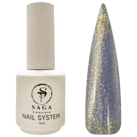 Жидкий гель Saga Professional Liquid Gel 45 золотисто-персикой с блестками и шимером 15 мл  Saga Professional Liquid Gel 45 золотисто-персикой з блискітками та шимером 15 мл  фото