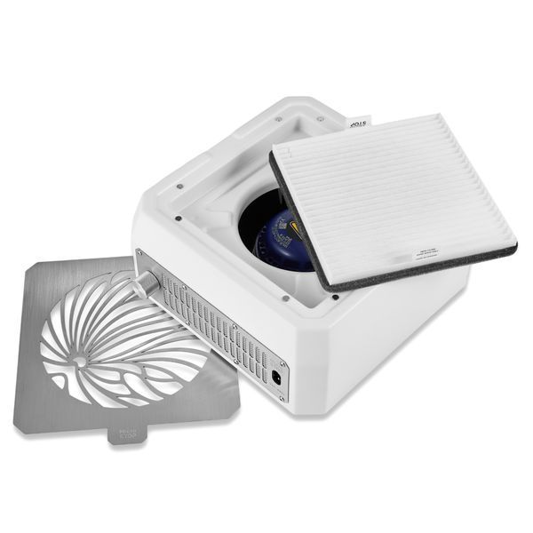 Настільна витяжка для манікюру з HEPA фільтром Microstop Base White Настольная вытяжка для маникюра с HEPA фильтром Microstop Base White Вытяжка, которая обеспечивает чистое, безопасное и эстетическое пространство.   &mdash; Новейший, высокоэффективный немецкий вентилятор, который обеспечивает высокую способность втягивания пыл фото
