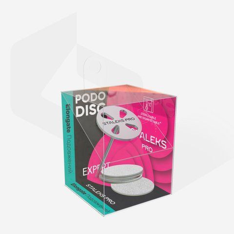 Диск педикюрний подовжений Staleks PODODISC EXPERT M зі змінним файлом 180 grit 5 шт (20 мм) Диск педикюрний подовжений Сталекс PODODISC EXPERT M зі змінним файлом 180 grit 5 шт (20 мм) фото