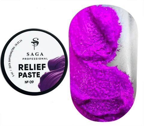 SAGA professional Паста без липкого шару Relief paste 09, 5 гр SAGA professional Паста без липкого шару Relief paste 09, 5 гр фото