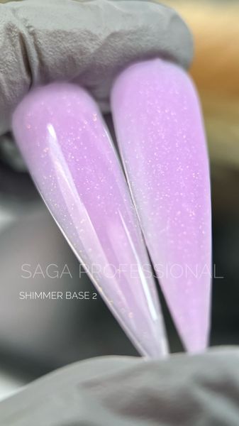 SAGA professional Shimmer Base New 2 (світло-бузковий з шиммером), 15 мл фото