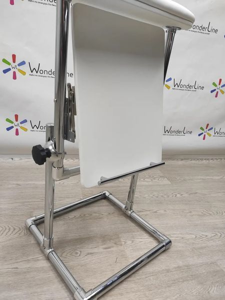 Педикюрна підставка-підніжка WonderLine для педикюру з регулюванням та полицею для витяжки Tertio-5, біла  Педикюрна підставка-підніжка WonderLine для педикюру з регулюванням та полицею для витяжки Tertio-5, біла  фото