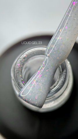 Рідкий гель Saga Professional Liquid Gel 23. напівпрозорий молочний з кольоровою слюдою. 15 мл  Рідкий гель Saga Professional Liquid Gel 23. напівпрозорий молочний з кольоровою слюдою. 15 мл  фото