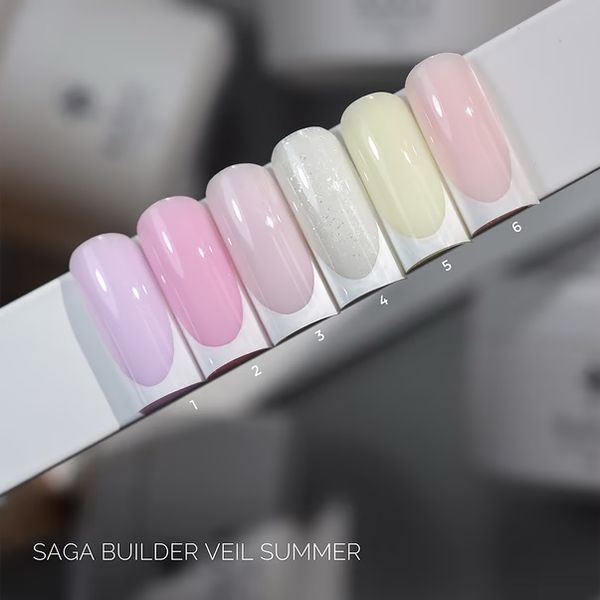 Гель для нарощування SAGA Professional Builder Gel Veil Summer рожево-бежевий №03 15 мл Гель для нарощування SAGA Professional Builder Gel Veil Summer рожево-бежевий №03 15 мл фото