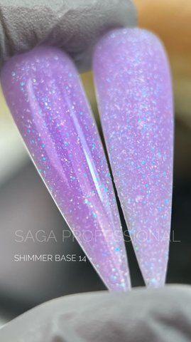 SAGA professional Shimmer Base New 3 (світлий чорничний із шиммером), 15 мл SAGA professional Shimmer Base New 3 (світлий чорничний із шиммером), 15 мл фото
