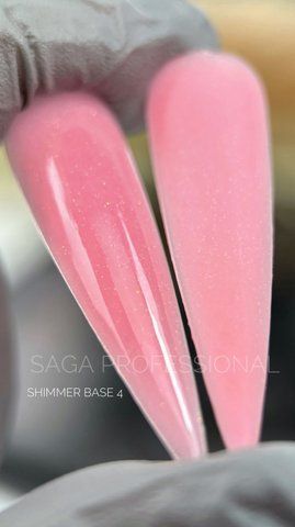 SAGA professional Shimmer Base New 4 (кораловий із шиммером), 15 мл SAGA professional Shimmer Base New 4 (кораловий із шиммером), 15 мл фото