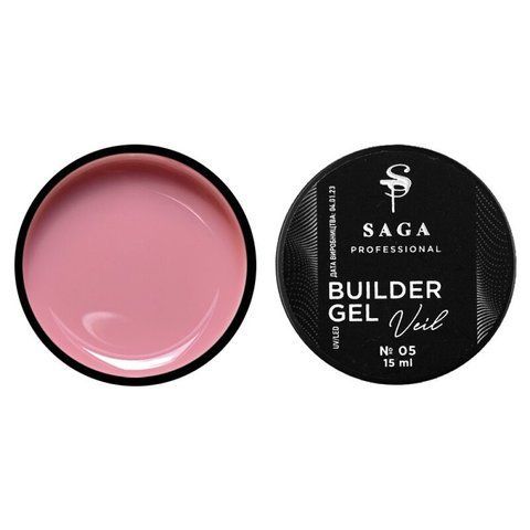 Гель для нарощування Saga Professional Builder Gel Veil 05 Nude. нюдовий. 15 мл Гель для нарощування Saga Professional Builder Gel Veil 05 Nude. нюдовий. 15 мл фото