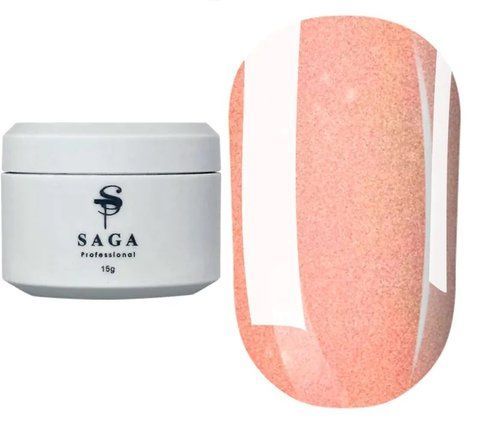 SAGA professional Shimmer Base New 6 (персиковий із шиммером), 15 мл SAGA professional Shimmer Base New 6 (персиковий із шиммером), 15 мл фото