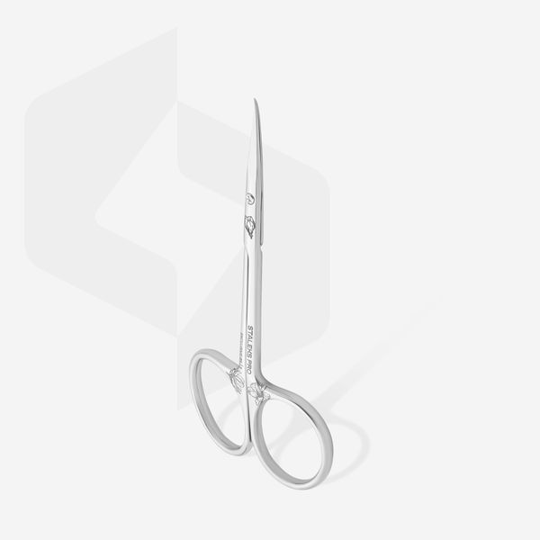 Staleks EXCLUSIVE 21 TYPE 1 (magnolia) Ножницы профессиональные с крючком для кутикулы Ножиці професійні для шкіри STALEKS PRO EXCLUSIVE 21 TYPE 1 Magnolia SX-21/1m фото