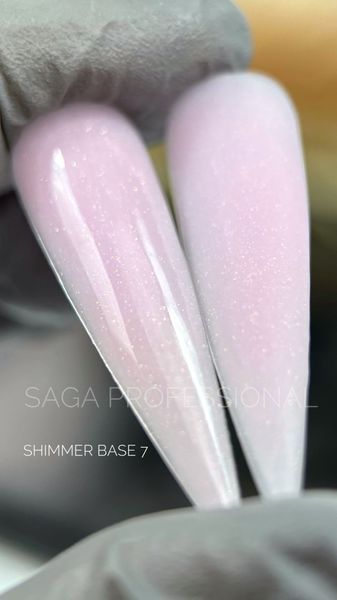 SAGA professional Shimmer Base New 7 (ніжний лавандовий із шиммером), 15 мл SAGA professional Shimmer Base New 7 (ніжний лавандовий із шиммером), 15 мл фото