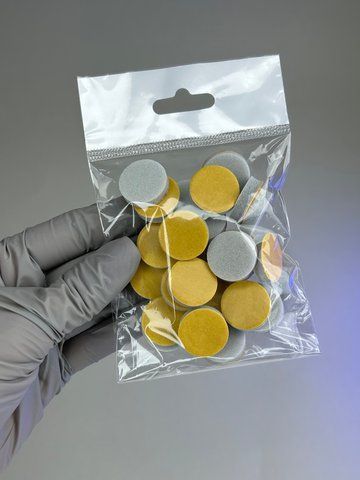 Спонж-баф для полірування 20 mm M 400 гріт (25 шт) NailDoza Спонж-баф для полірування 400 гріт (25 шт) NailDoza фото