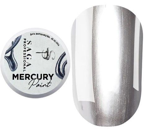 SAGA professional фарба MERCURY paint (фарба рідкий метал) фото