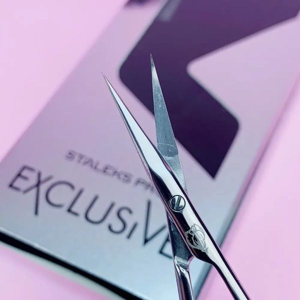 Ножиці з гачком для кутикули Staleks Pro Exclusive 23 TYPE 2 (magnolia)  фото