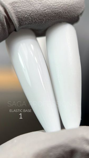 SAGA professional Base Elastic з пензликом - 1 (молочний), 15 мл фото