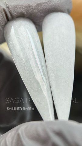 SAGA professional Shimmer Base New 9 (сірий із шиммером), 15 мл SAGA professional Shimmer Base New 9 (сірий із шиммером), 15 мл фото