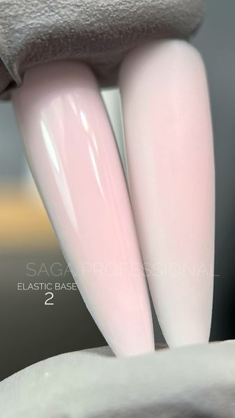 SAGA professional Base Elastic з пензликом 2 (молочний рожевий), 15 мл SAGA professional Base Elastic з пензликом 2 (молочний рожевий), 15 мл фото
