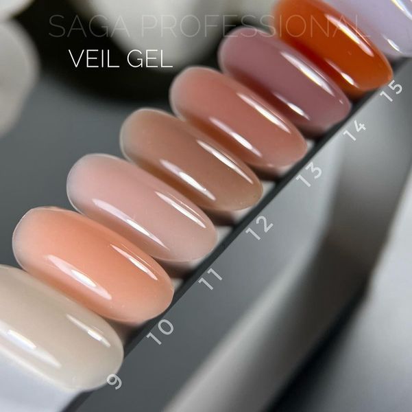 Гель для нарощування Saga Professional Builder Gel Veil 11. рожевий нюд. 15 мл фото