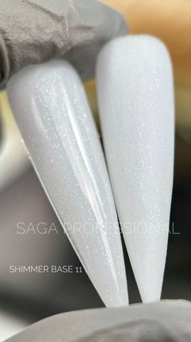SAGA professional Shimmer Base New 11 (світло-блакитний із шиммером), 15 мл SAGA professional Shimmer Base New 11 (світло-блакитний із шиммером), 15 мл фото