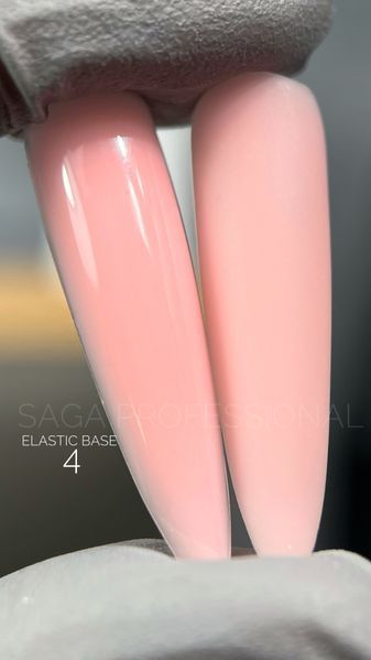 SAGA professional Base Elastic з пензликом 4 (персиково-рожевий), 15 мл фото