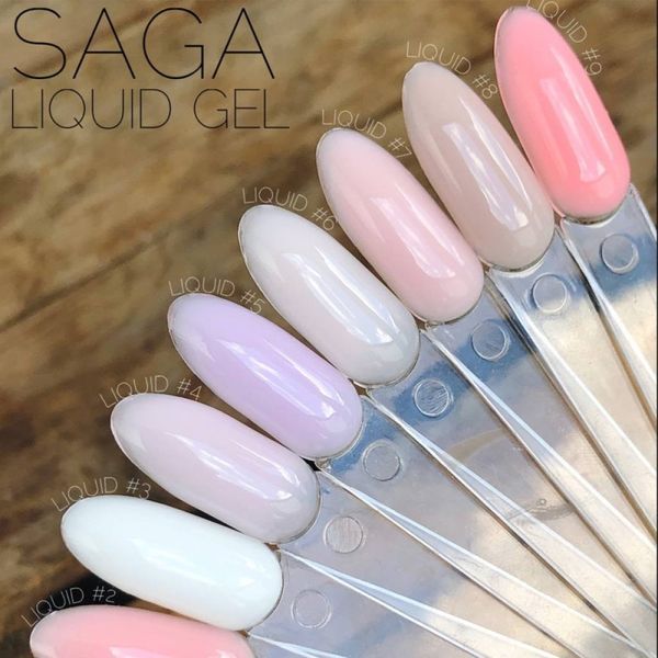 Рідкий гель для нігтів Saga Liquid gel №08, капучіно, 15 мл фото