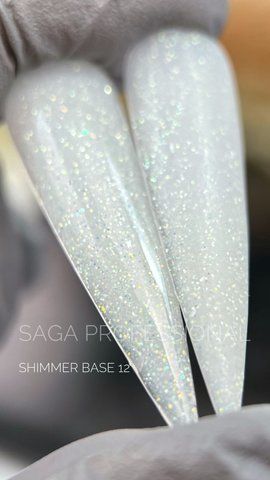 SAGA professional Shimmer Base New 12 (молочний із шиммером), 15 мл SAGA professional Shimmer Base New 12 (молочний із шиммером), 15 мл фото